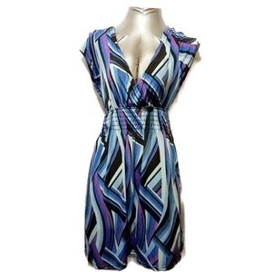Multicolored  Cinched Aline Dress by Christinalove